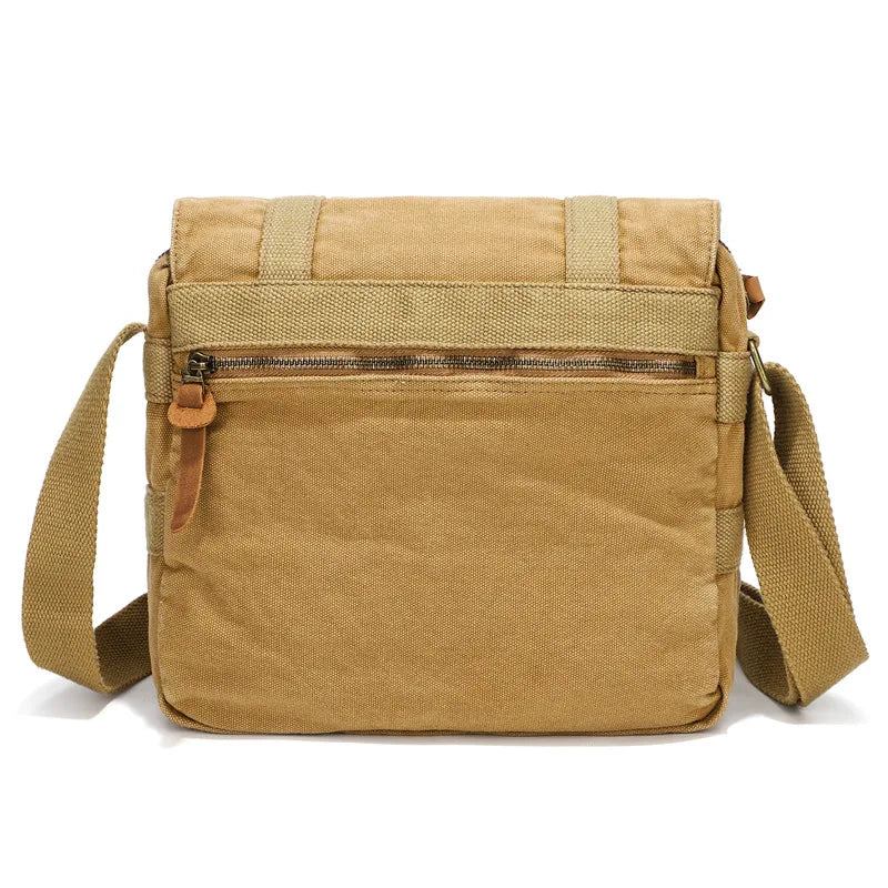 Canvas-tasche Retro-umhängetasche Aus Canvas Trendige Lässige Umhängetasche Für Herren - Grün