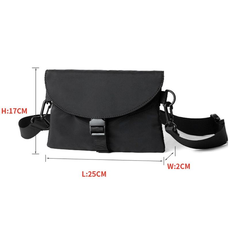 Herren Messenger Bag Oxford Umhängetaschen Business Weiche Handtaschen Mini Handtasche - Schwarz