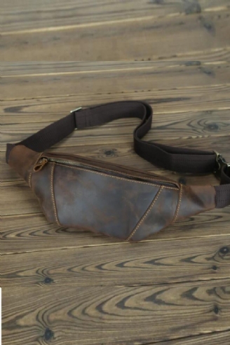 Retro-hüfttasche Aus Leder Für Herren Mit Umhängetasche Outdoor-sport Radfahren Herrentasche