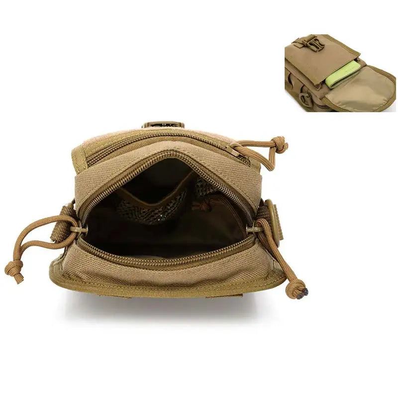 Taktische Tasche Nylon-hüfttasche Hüfttasche Camping-umhängetasche - Khaki