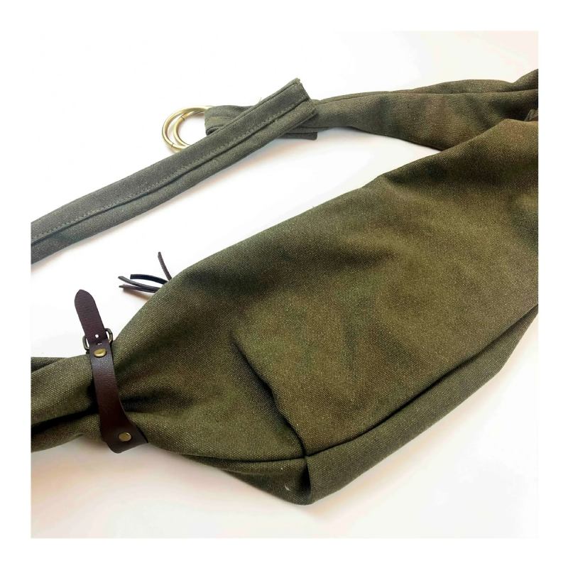 Tasche Armeegrün Sun Tide Canvas Einzelne Diagonale Spannweite Leder - Armee grün