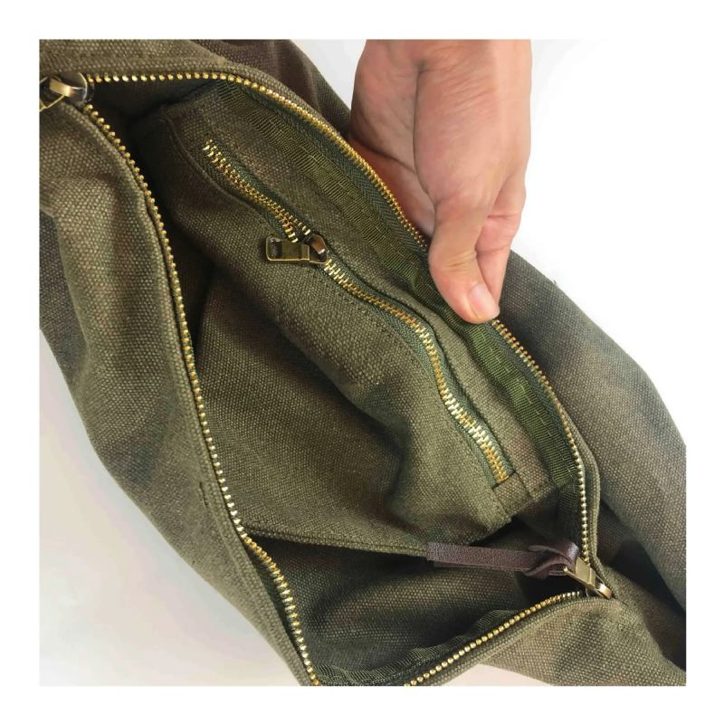 Tasche Armeegrün Sun Tide Canvas Einzelne Diagonale Spannweite Leder - Armee grün