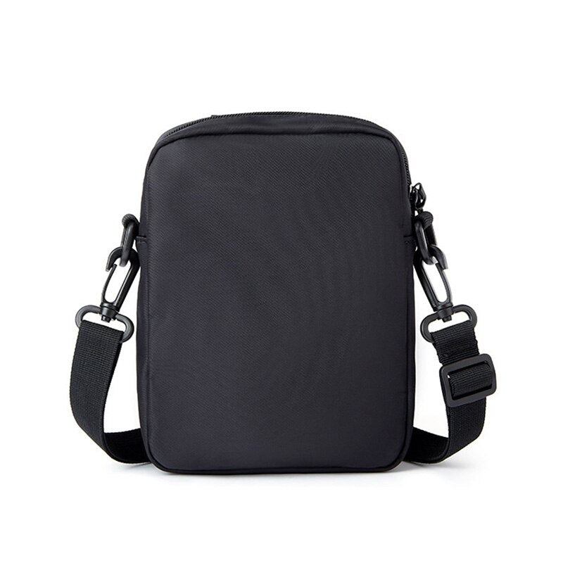 Umhängetasche Aus Canvasgewebe Für Herren Vintage Solide Wasserdichte Brusttasche Kleine Studententasche Multifunktionale Taschen - Schwarz