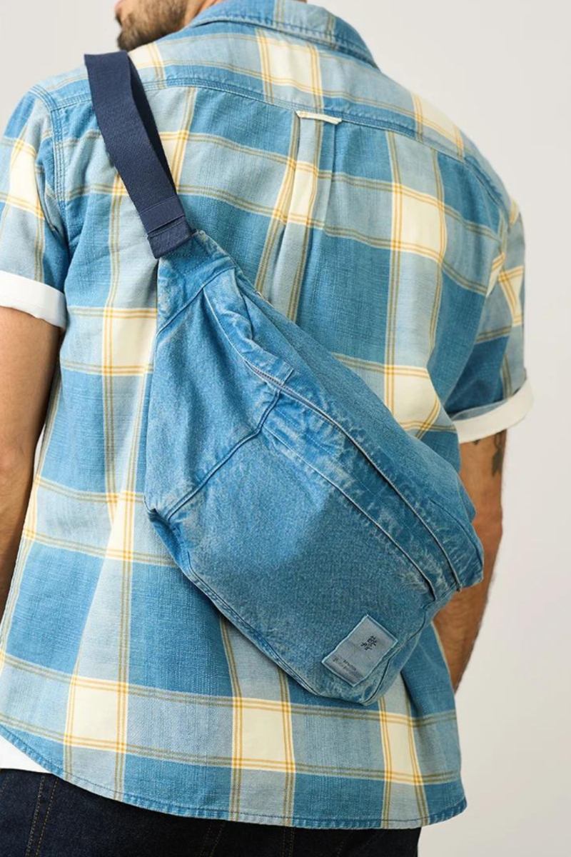 Umhängetasche Für Den Sommer Denim Vintage Essentials Schultertasche Kleiner Schulterrucksack - Blau