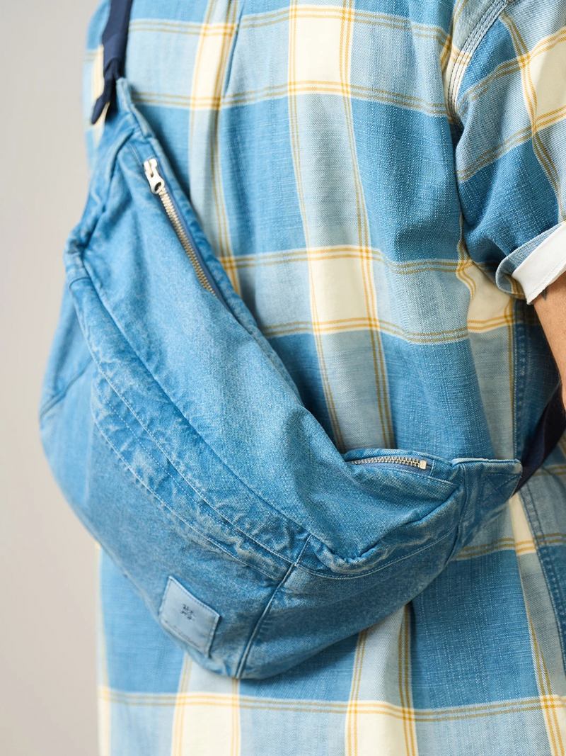 Umhängetasche Für Den Sommer Denim Vintage Essentials Schultertasche Kleiner Schulterrucksack - Blau