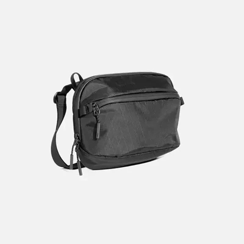 Unisex One Shoulder Crossbody Bag Hüfttasche Brusttasche - Schwarz