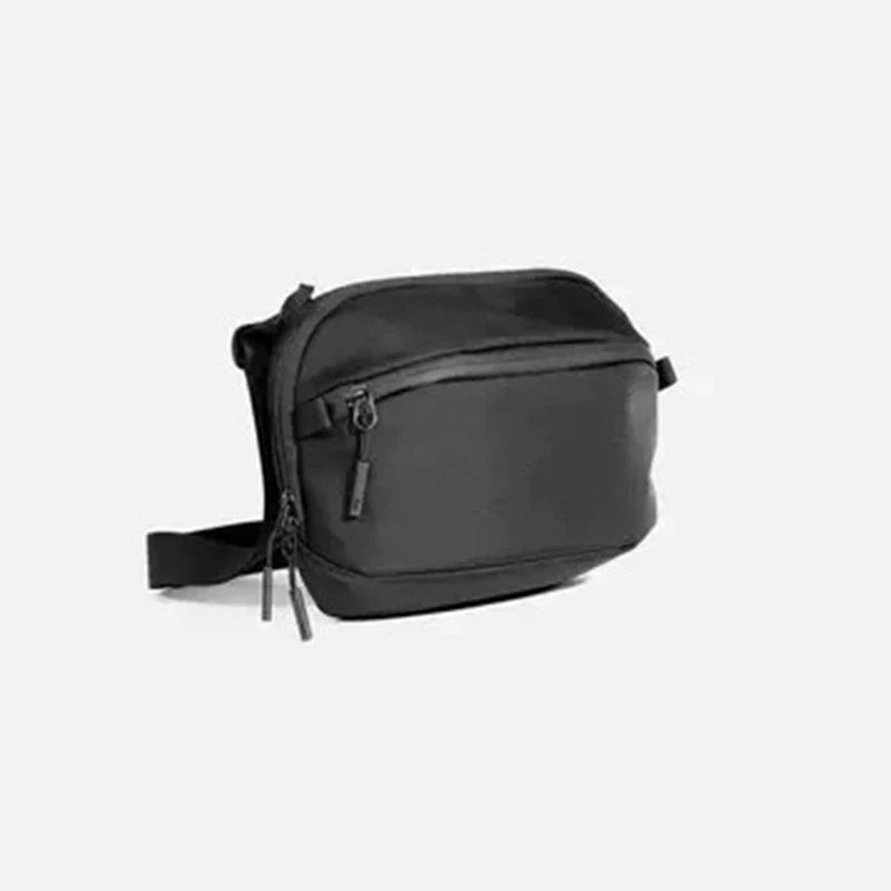 Unisex One Shoulder Crossbody Bag Hüfttasche Brusttasche - Schwarz