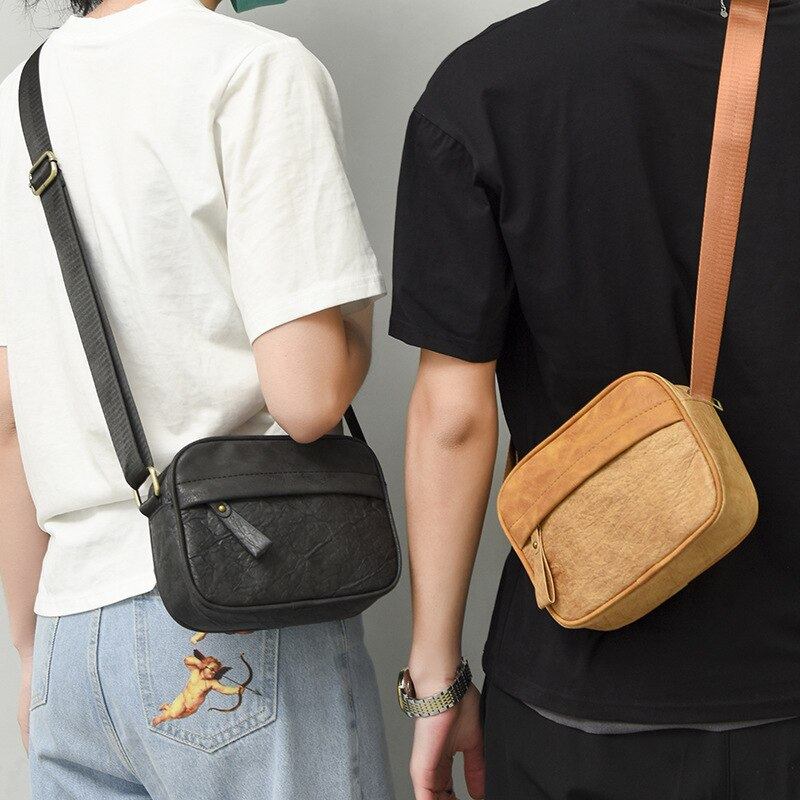 Unisex-umhängetasche Aus Umweltfreundlichen Materialien Handtasche Multifunktional Einzelne Schulter - Schwarz