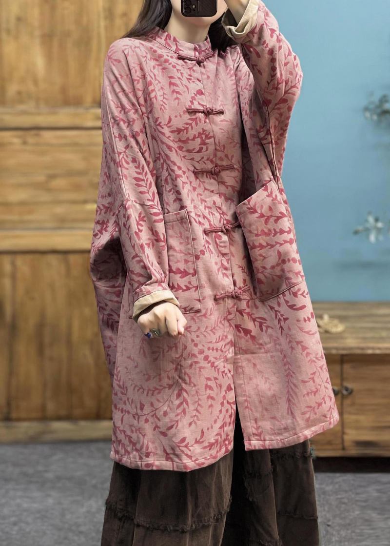 Baumwoll-trenchcoat Mit Vintage-pink-print-taschen Frühling - Damen-Trenchcoats