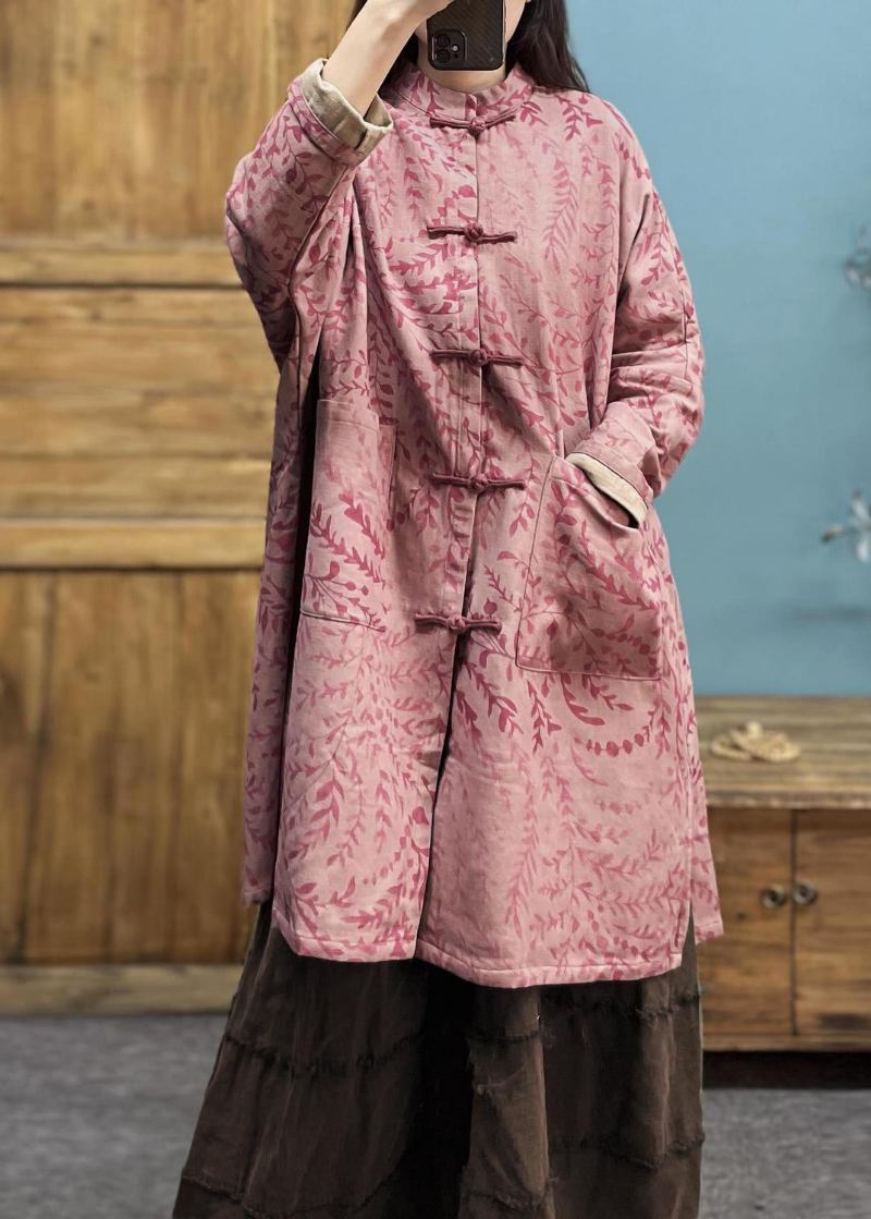 Baumwoll-trenchcoat Mit Vintage-pink-print-taschen Frühling - Damen-Trenchcoats