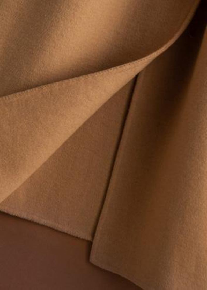 Eleganter Revers-taillenbund In Übergröße Für Damen In Khaki - beige