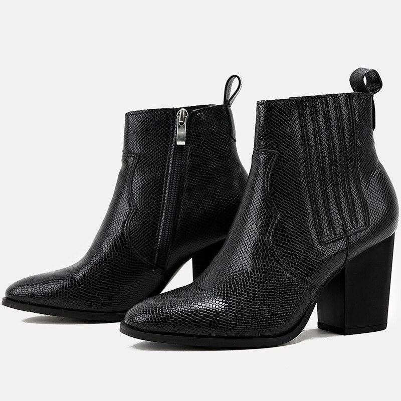 Damenstiefel Mit Hohen Absätzen Winterstiefel Für Schnee Overknee-stiefel Für Damen Schwarze Winterschuhe Für - Schwarz