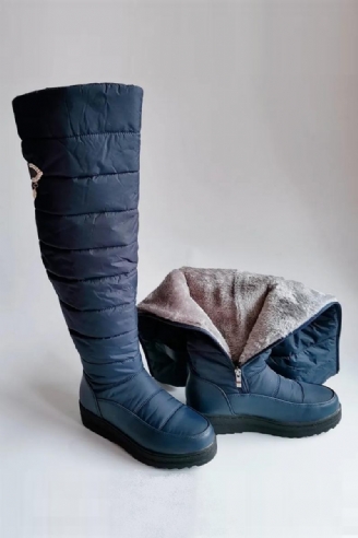 Daunen Warme Plüschstiefel Damen Winterschuhe Plateau