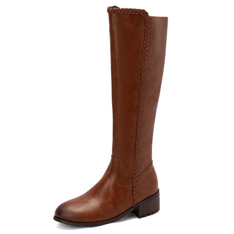 Hohe Damenstiefel Westernschuhe Für Damen Prägnanter - Gelb