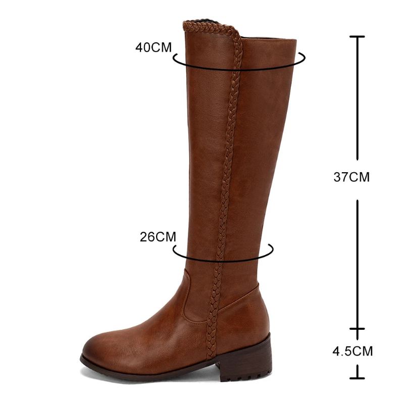 Hohe Damenstiefel Westernschuhe Für Damen Prägnanter - Gelb