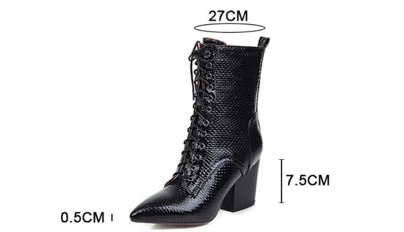 Schlangenstiefel Mit Spitzer Spitze Knöchelriemen Plüsch Innen Herbst- Und Winterschuhe Damen Kurze Stiefel Mit Reißverschluss - Schwarz