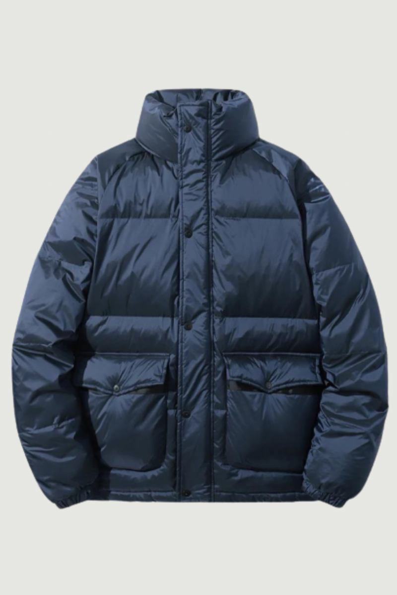 Gepolsterte Winterjacke Für Herren Weiße Daunenjacke Flauschige Puffer-oberbekleidung Schwarzer Übergrößenmantel Für