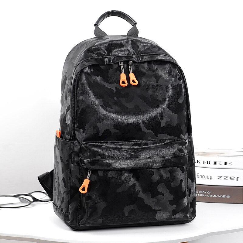 Camouflage-rucksack Schultasche Mit Großem Fassungsvermögen Designer Wasserdichter Rucksack Multifunktionstasche - Schwarz