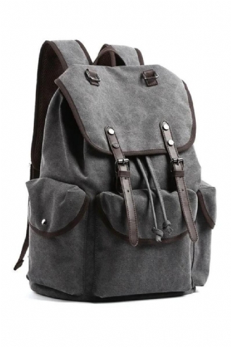 Canvas-vintage-rucksack 30 L Großer Reiserucksack Lässige Büchertasche Für 15.6-zoll-laptops