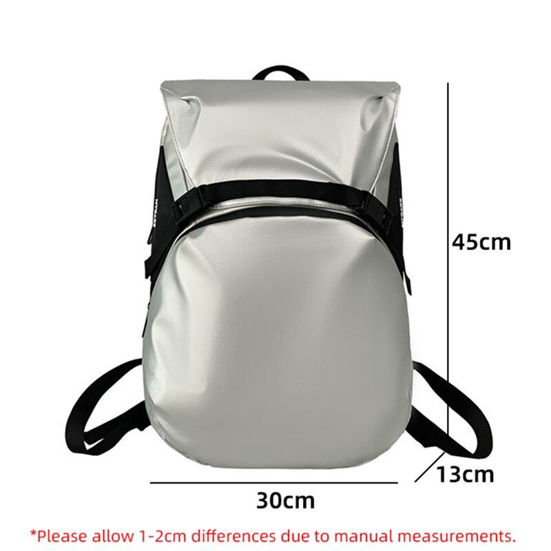 Hochwertiger Wasserdichter Herren-rucksack Designer Silberner Glasiger Schulrucksack Urbaner Rucksack Für Teenager-mädchen - Schwarz