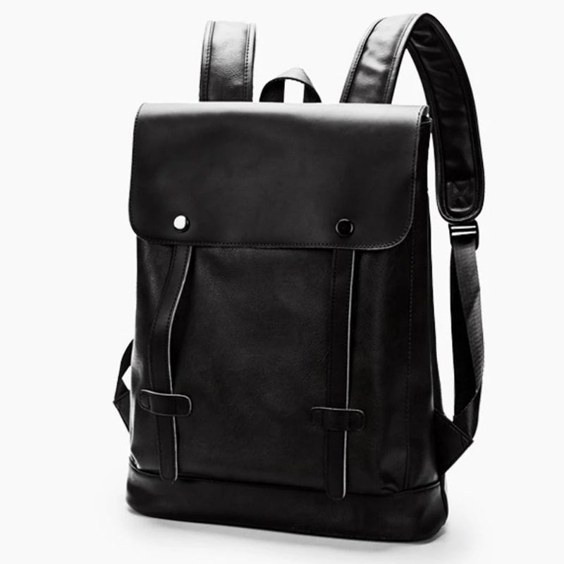 Lederrucksack Rucksack Für Herren Hochwertiger Wasserdichter Outdoor-reiserucksack Im Retro-stil - Schwarz