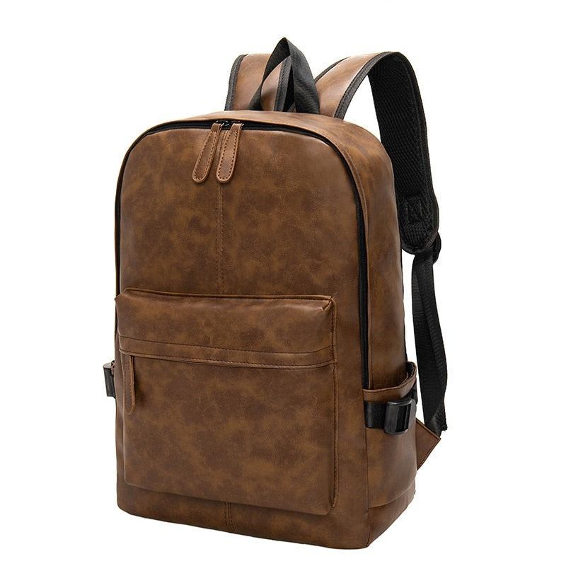 Luxus-rucksack Unisex Solide Multifunktionale Schultaschen Vintage Große Wasserdichte Umhängetaschen - Schwarz