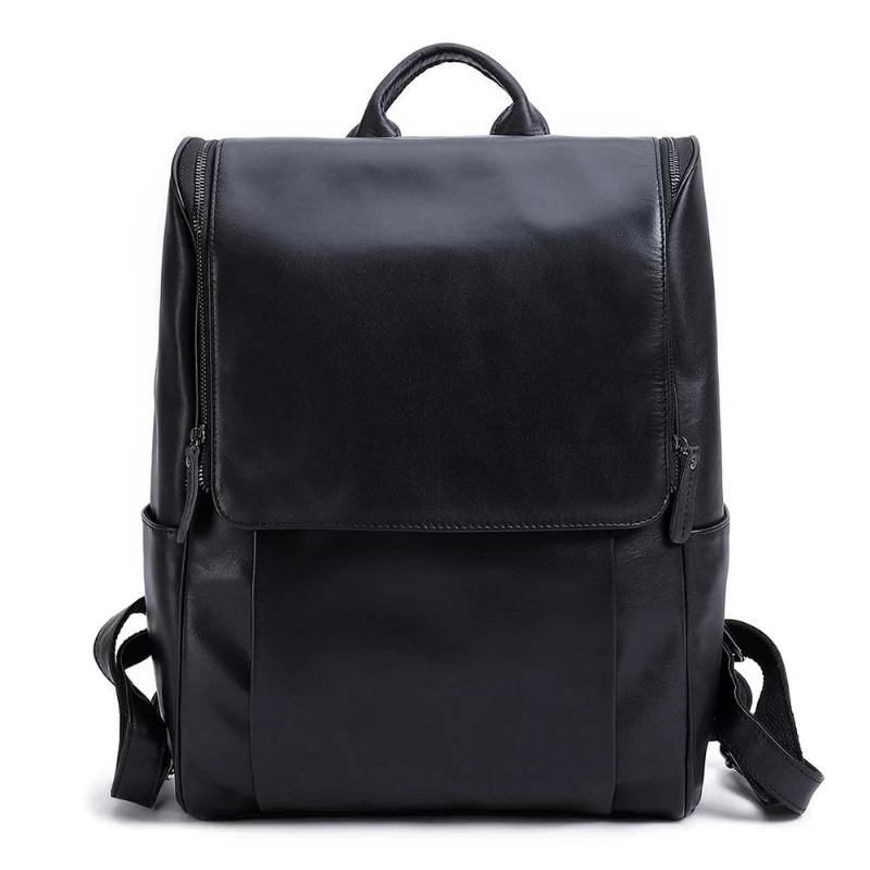 Rucksack Aus Echtem Leder Für Herren Vintage-business-reisetaschen Für - Grün