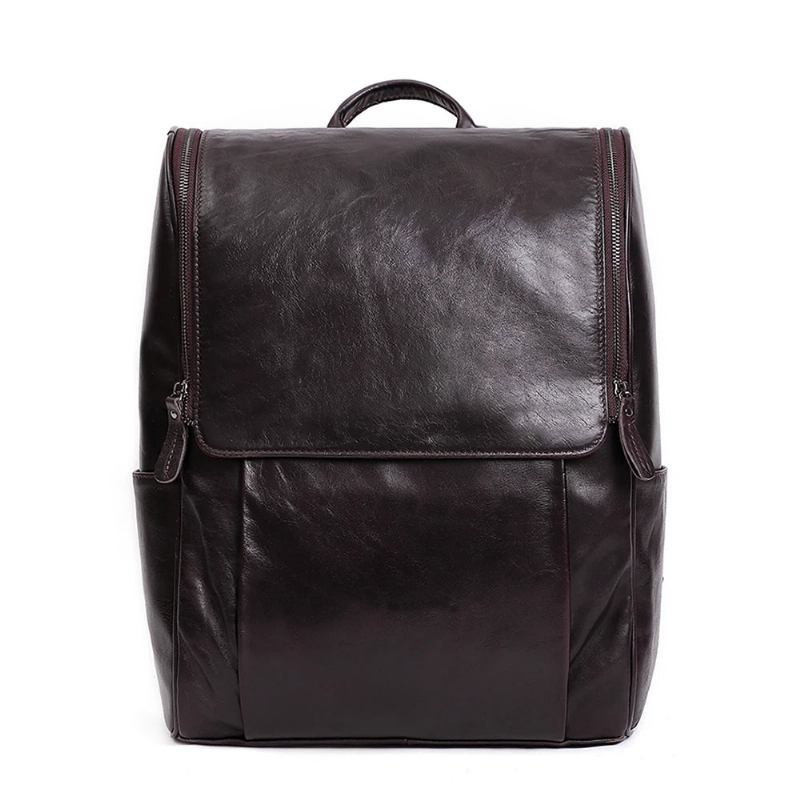 Rucksack Aus Echtem Leder Für Herren Vintage-business-reisetaschen Für - Grün