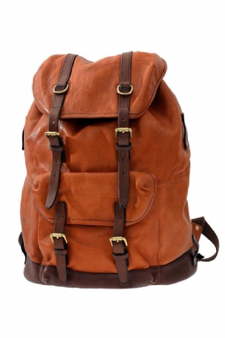 Rucksack Für Herren Reiserucksack Retro-leder Fallschirmjägertasche Importiert Gegerbt