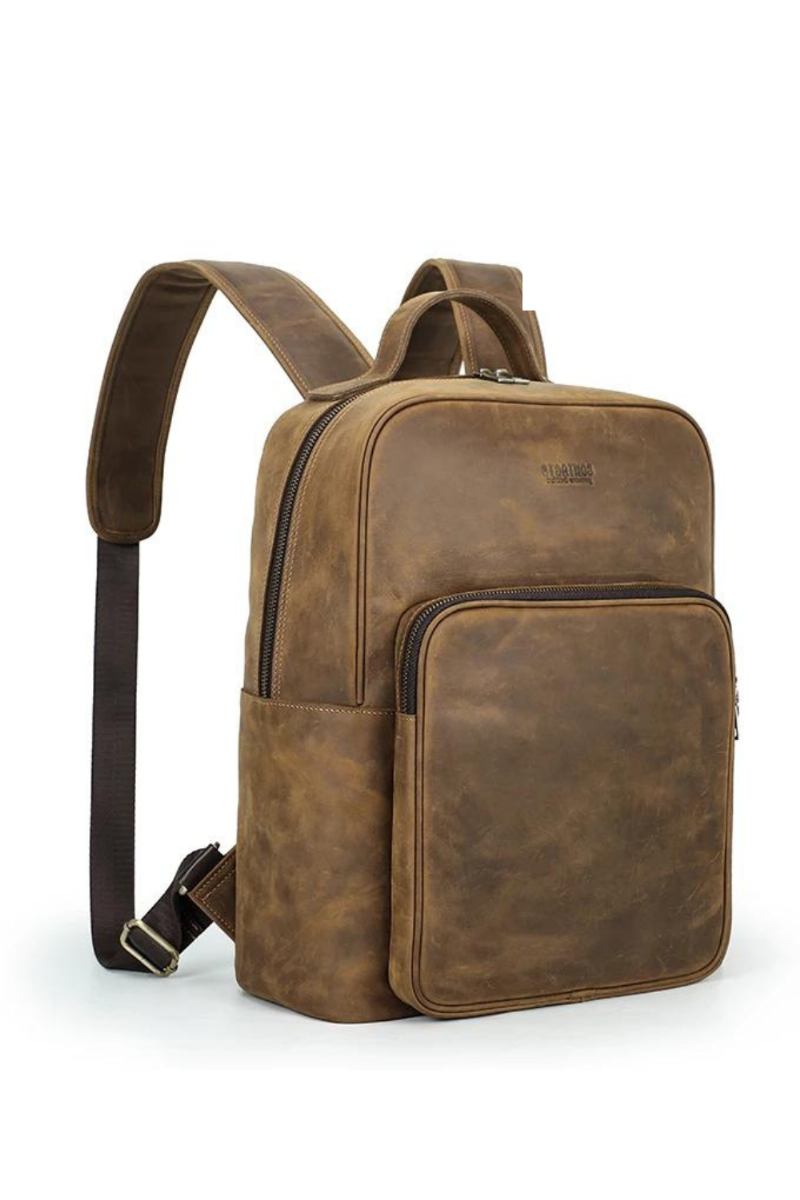 Vintage-rucksack Für Herren Designer-rucksack Aus Echtem Leder