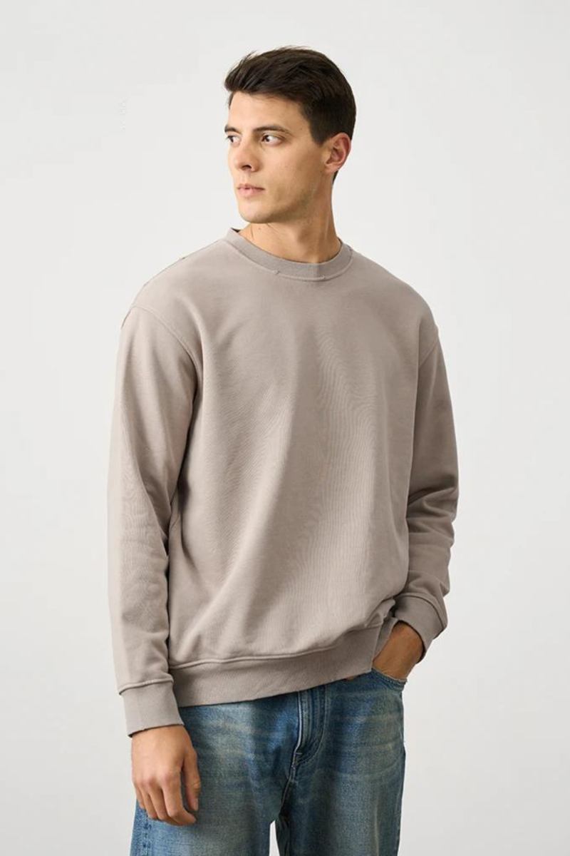 Frühlings-sweatshirt Mit Übergroßem Zerrissenem Design Für Herren Dicht Gewebter Stoff Vintage