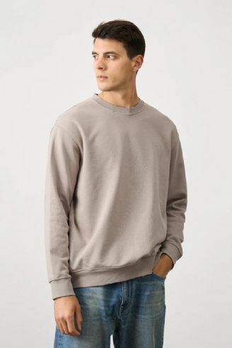 Frühlings-sweatshirt Mit Übergroßem Zerrissenem Design Für Herren Dicht Gewebter Stoff Vintage