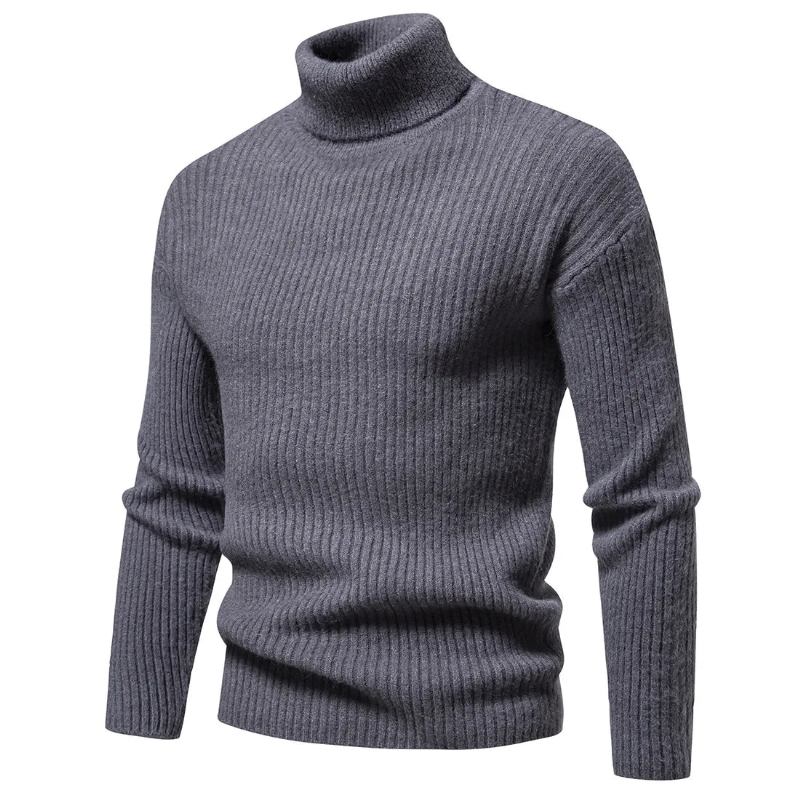 Herbst Winter Pullover Herren Rollkragenpullover Warme Tops - Rosa