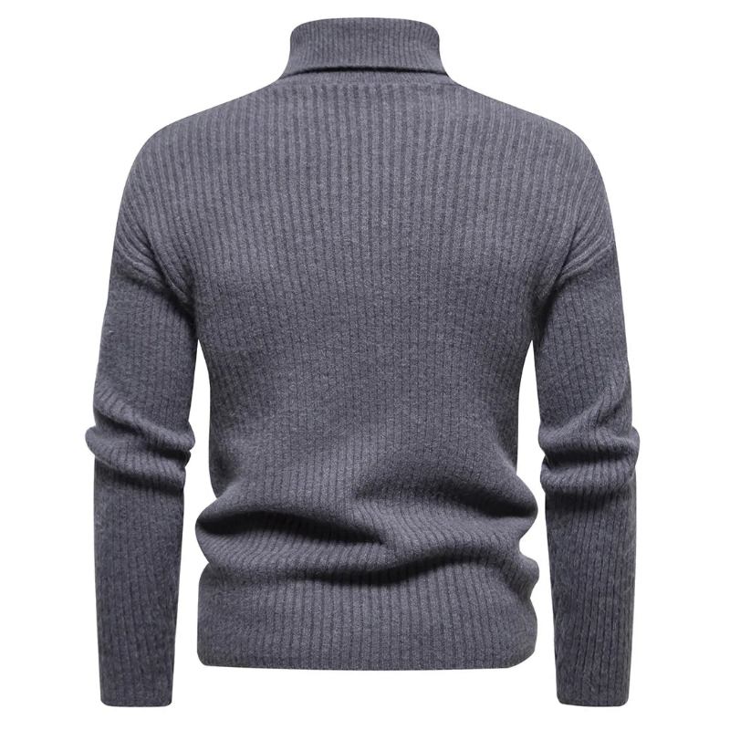 Herbst Winter Pullover Herren Rollkragenpullover Warme Tops - Rosa