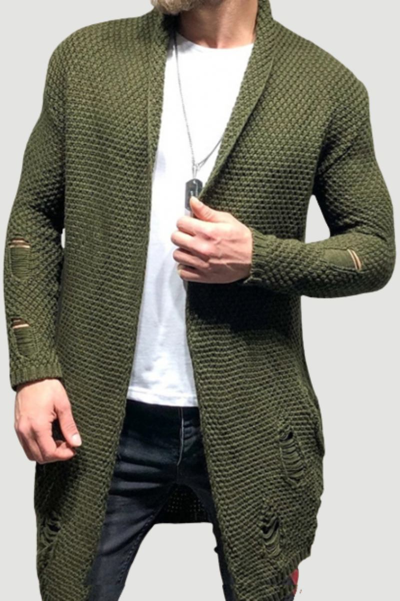 Herren-cardigan Lässiger Strickpullover Mantel Oberteile Streetwear Mittellanger Pullover Herrenpullover Kleidung