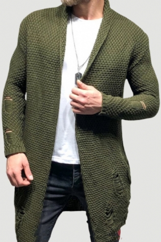 Herren-cardigan Lässiger Strickpullover Mantel Oberteile Streetwear Mittellanger Pullover Herrenpullover Kleidung