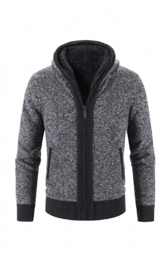 Herren Kapuzen Strickjacken Pullovermäntel Winter Lässige Pullover Neue Männer Dickere Warme Hoodies Schlank