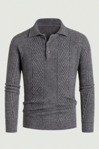 Herren-slim-base-shirt Reverspullover Strickwaren Jacquard Herbst- Und Winterpullover Dicker Herrenmantel