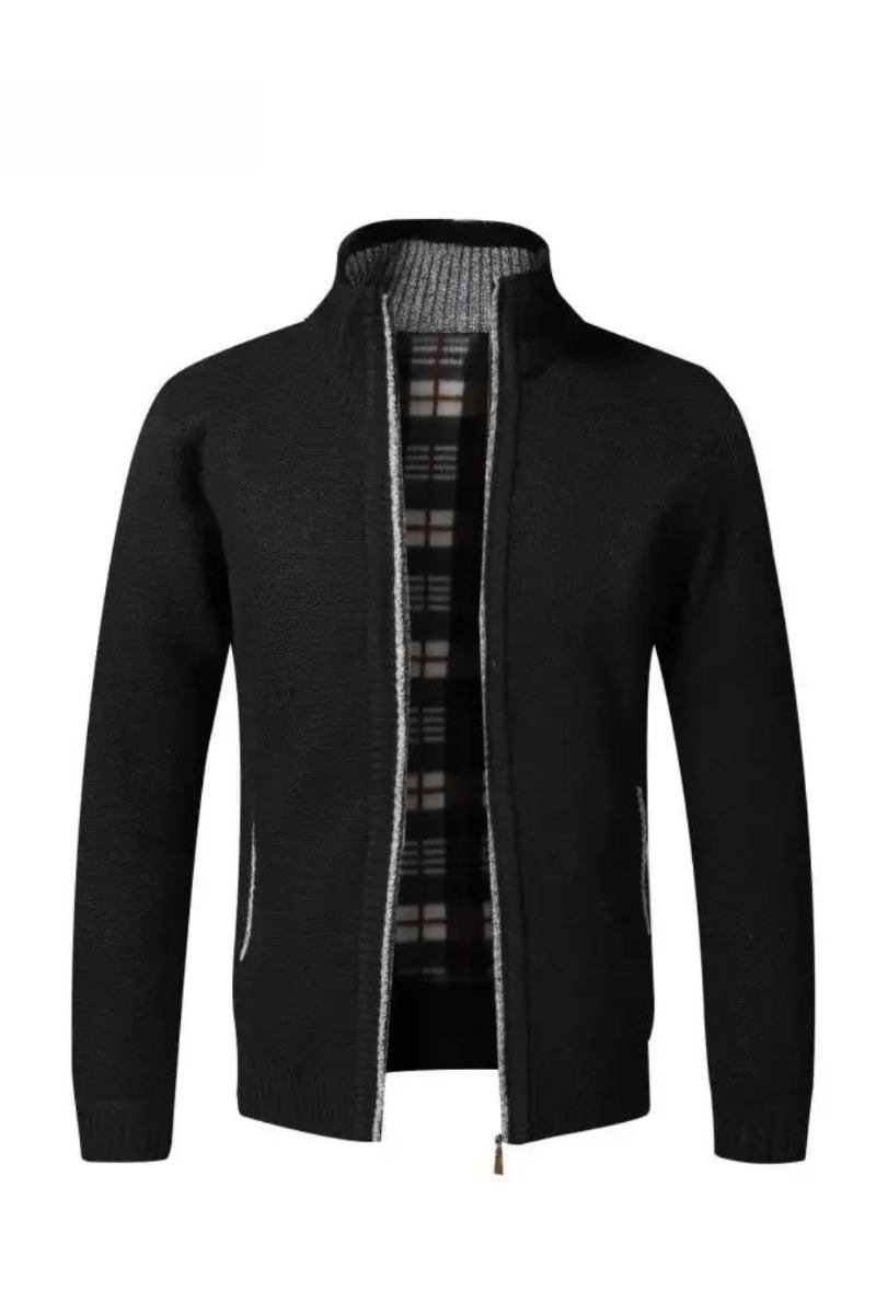 Herren Strick Cardigan Winter Vintage Warm Fleece Kleidung Über Slim Fit Pullover Männlich Oberbekleidung Mantel