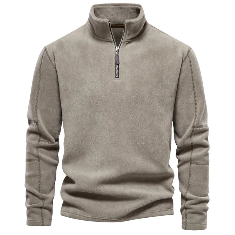 Herren-sweatshirt Mit Reißverschluss Pullover Für Den Winter Herrenbekleidung Windjacken Für Herren - Grau