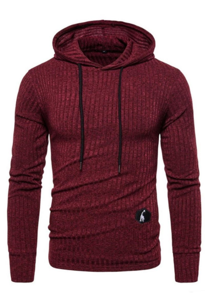 Herren-sweatshirts Einfarbig Lässig Stretch Slim Fit Hoodies Für Herren Herbst Basic Streetwear Sweatshirts Für