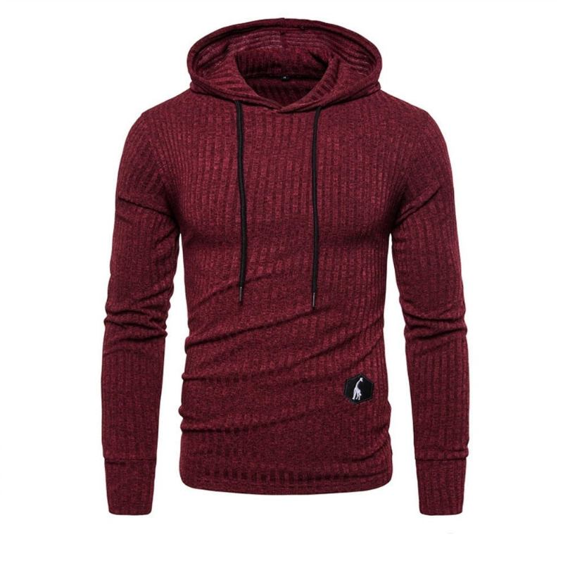 Herren-sweatshirts Einfarbig Lässig Stretch Slim Fit Hoodies Für Herren Herbst Basic Streetwear Sweatshirts Für - SW01-Marineblau