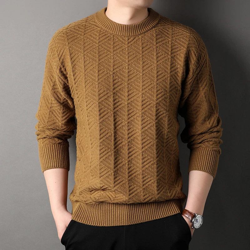 Kaschmirpullover Für Herren Mit Rundhalsausschnitt Neues Frühlings-t-shirt Strickhemd Für Jugendliche Hochwertiges Lockeres Unterhemd - Grün