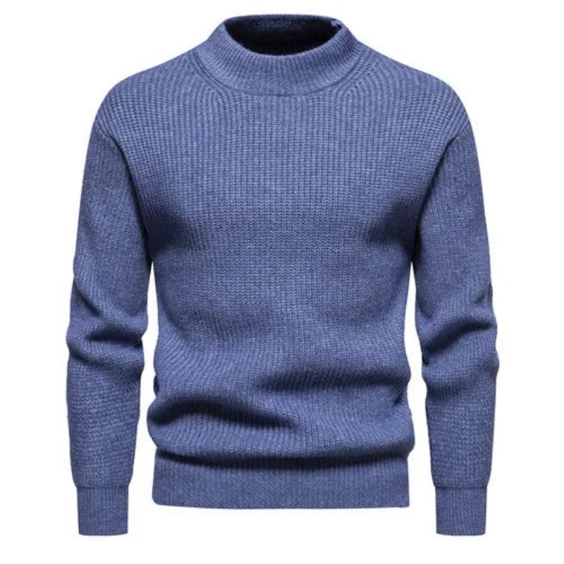 Kleidung Für Herren Rollkragenpullover Strickpullover Einfarbig Langärmeliger Pullover Für Übergroßer Reißverschluss Basic-mäntel - Dunkelgrau