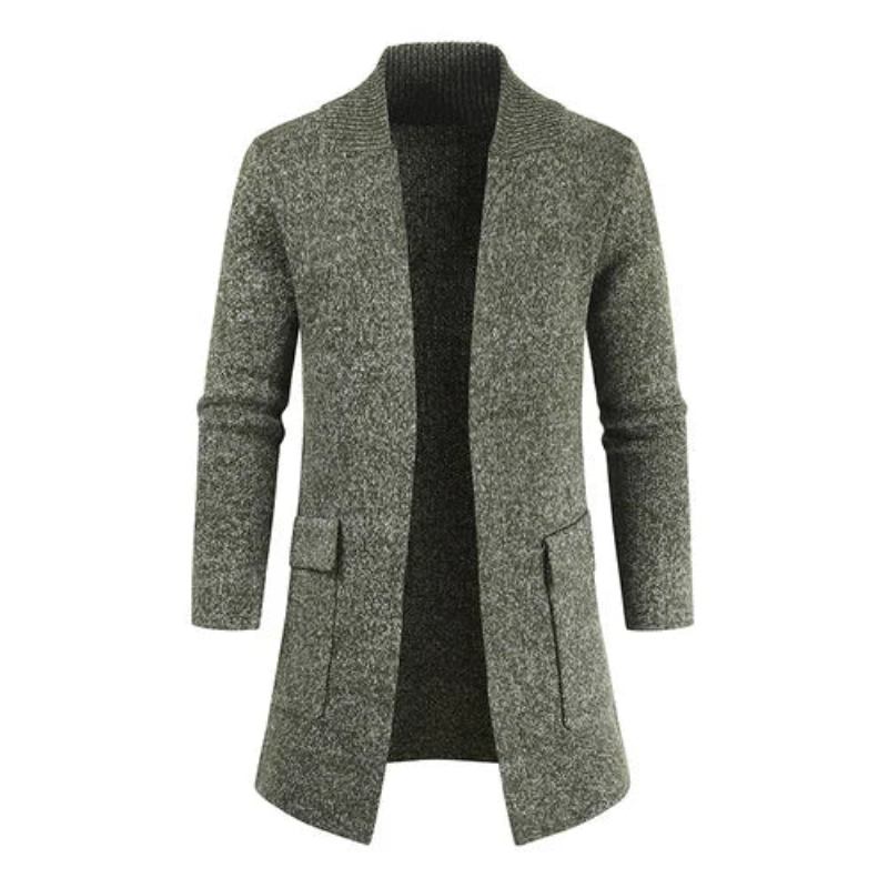 Langarmpullover Für Herren Strickjacken Für Strickpulloverjacken Für Slim-cardigan Für Wintermäntel Aus Strick Einfarbige - Khaki