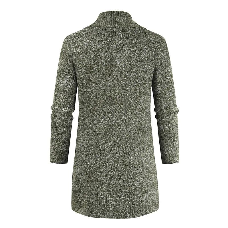 Langarmpullover Für Herren Strickjacken Für Strickpulloverjacken Für Slim-cardigan Für Wintermäntel Aus Strick Einfarbige - Khaki