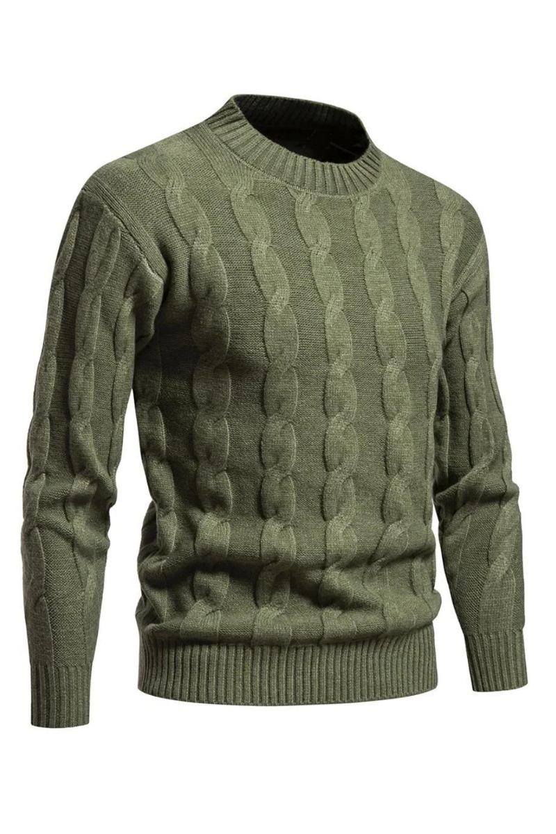 Pullover Kleidung Winter Vintage Herren Mäntel Einfarbig Gestreifter Rollkragen Herbst