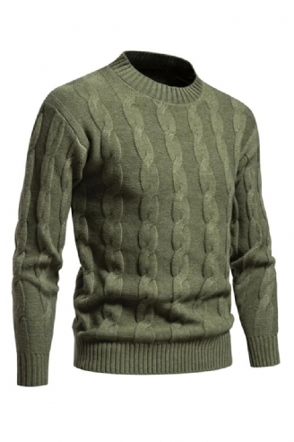 Pullover Kleidung Winter Vintage Herren Mäntel Einfarbig Gestreifter Rollkragen Herbst