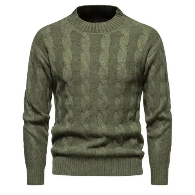 Pullover Kleidung Winter Vintage Herren Mäntel Einfarbig Gestreifter Rollkragen Herbst - Schwarz