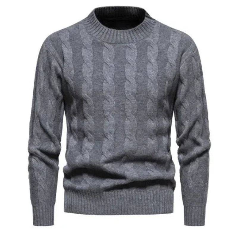 Pullover Kleidung Winter Vintage Herren Mäntel Einfarbig Gestreifter Rollkragen Herbst - Schwarz